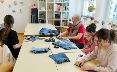 Tasche aus Seconhand Jeans